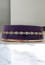 Beautiful fully stone work chain hip belt with green stone and Victorian polish